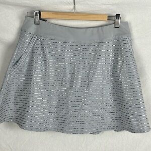 Under Armour Gray Patterned A-Line Skirt